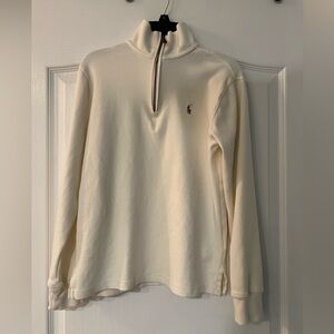 Polo/Ralph Lauren Cream Quarterzip Pullover, Boys L